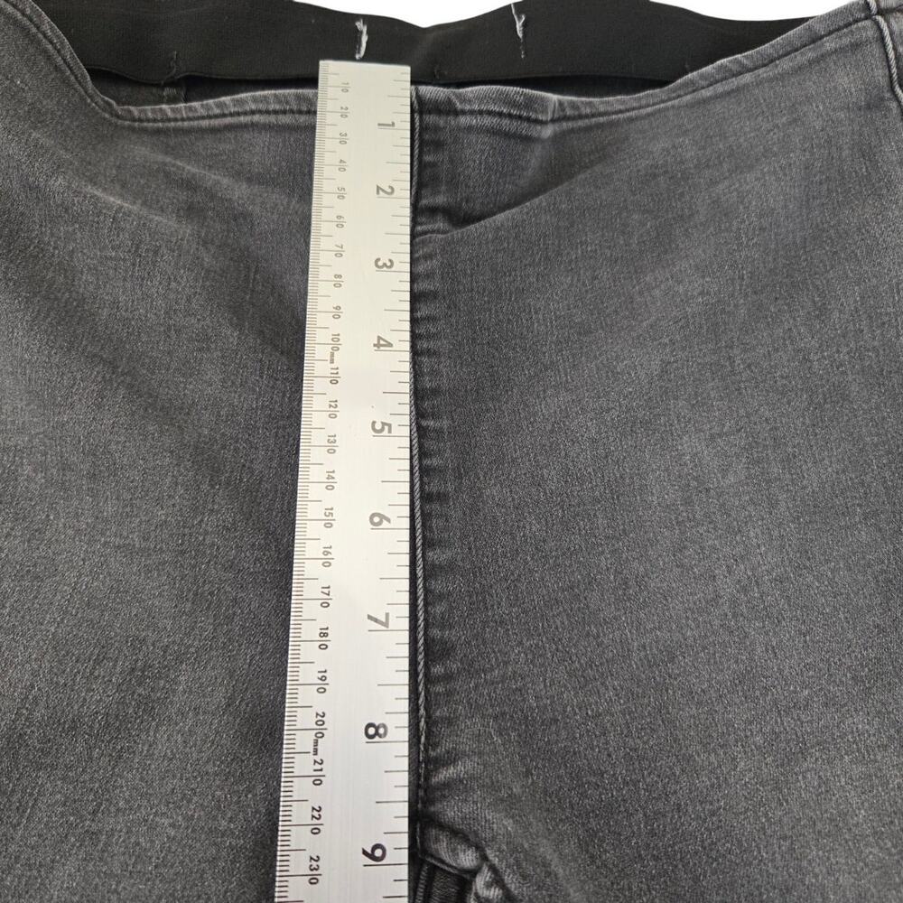 Boho Chic Free People Penny Flare Jeans Washed Black Pull‑On Low Rise Size 29 - Picture 9 of 11
